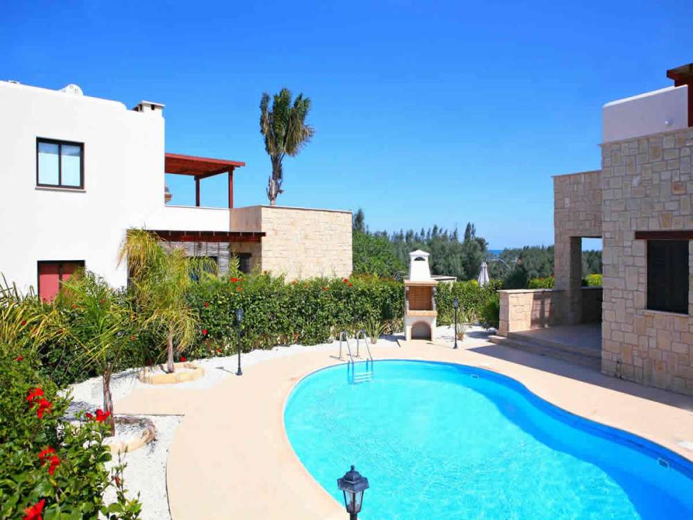 Beach houses for sale in Argaka village with pool