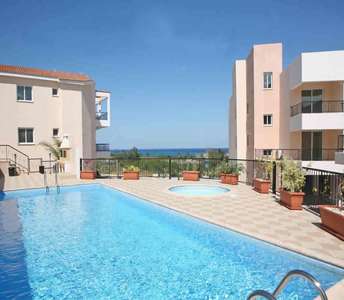 Seafront apartment complex in Argaka village with swimming pool and coastal views