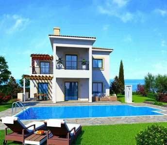 Paphos beach villas with sea view