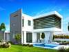 Elegant contemporary home featuring an impressive architectural design, expansive windows, and a private pool